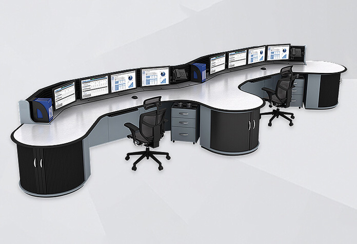 中控室操作臺(tái)桌 中控室操作臺(tái)桌